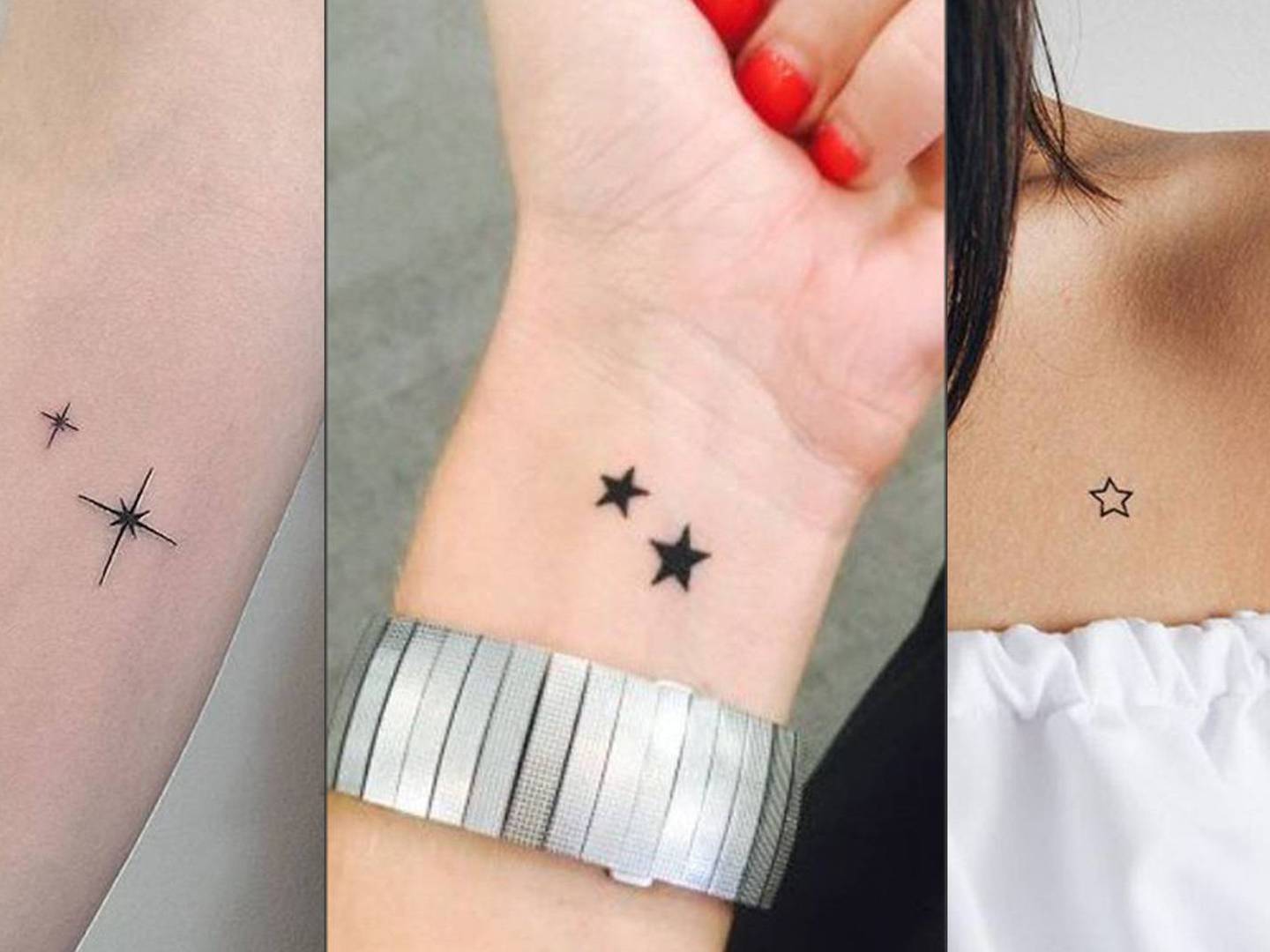 Tatuajes de estrellas para mujeres fuertes que brillan ante la oscuridad