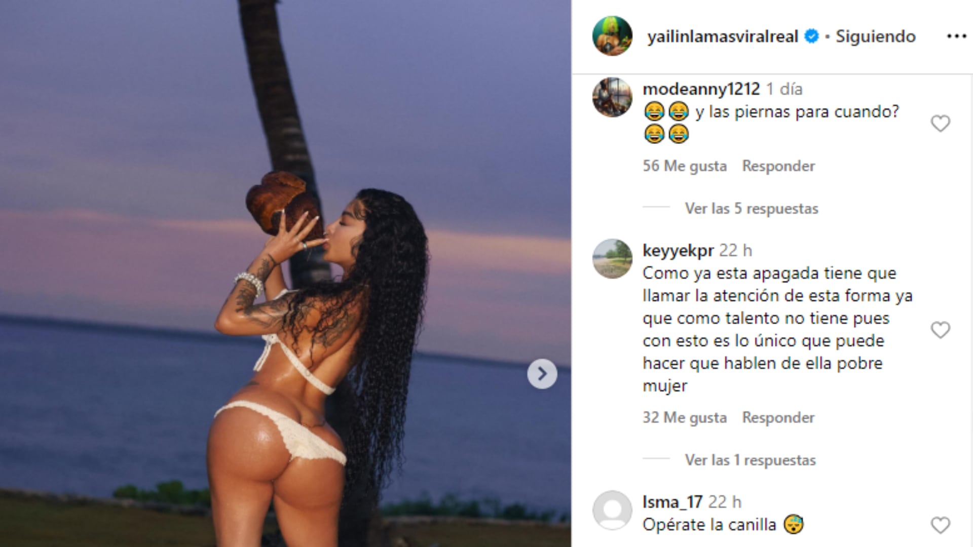 Yailin posó en diminuto bikini y la criticaron por este detalle – Nueva  Mujer