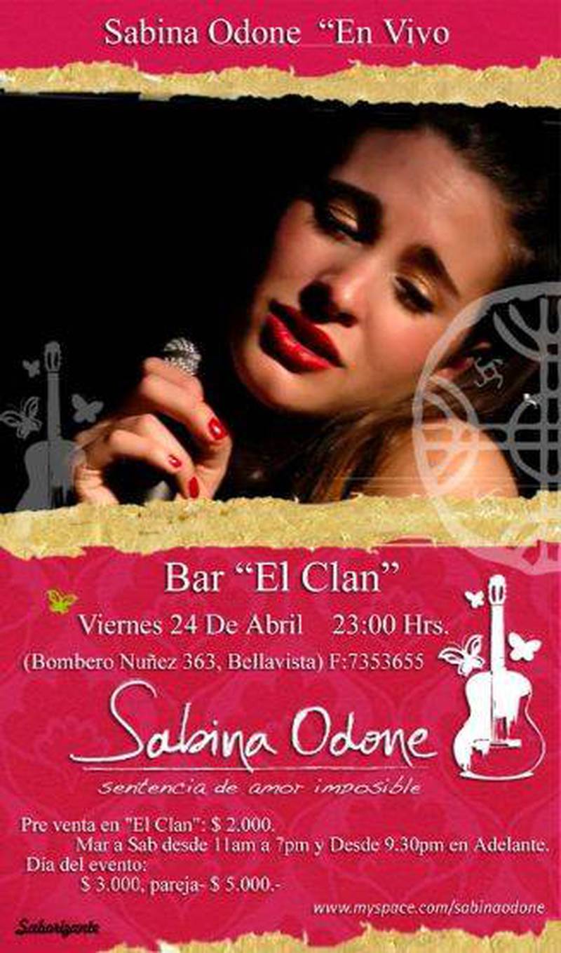 Sabina Odone En Bar El Clan Saborizante