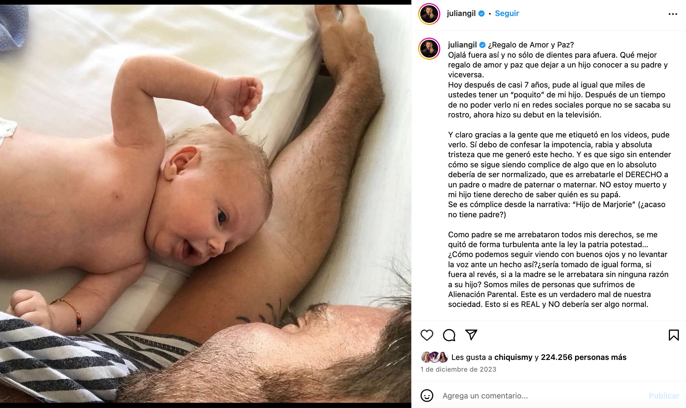 Julián Gil: su conmovedor mensaje de cumpleaños a su hijo – Nueva Mujer