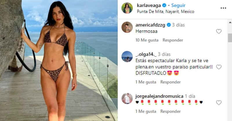 Novia de Alejandro Fernández marca tendencia: el bikini animal print que resalta curvas y es el ideal para el verano