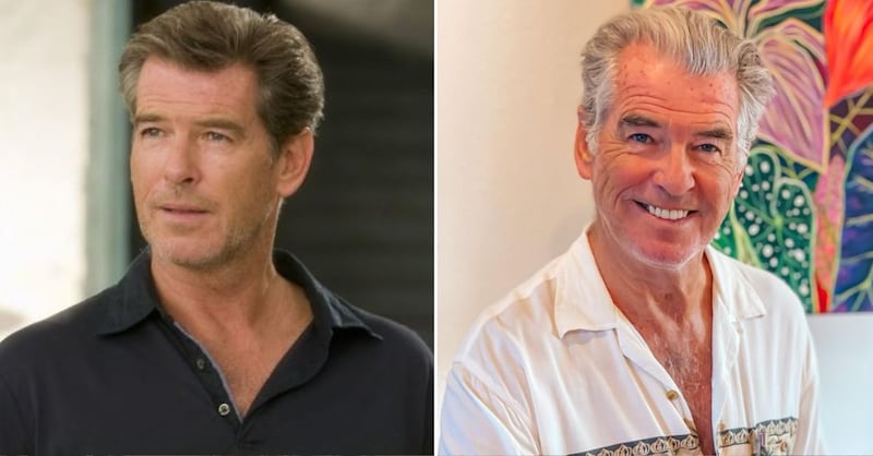 Pierce Brosnan en 'Mamma mia!' y en una de sus fotos más recientes