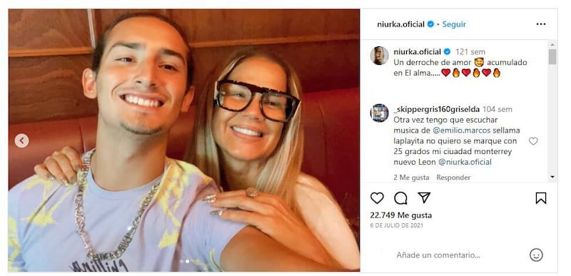 Niurka Marcos solía tener una relación cercana con su hijo menor, Emilio Osorio