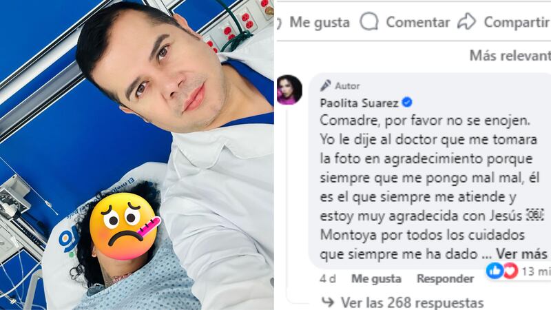 La influencer Paola Suárez agradeció a su amigo enfermero por cuidarla tras la golpiza.