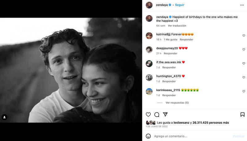 Zendaya y Tom Holland