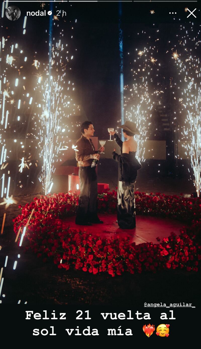 Christian Nodal y Ángela Aguilar