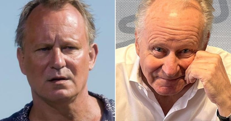 Stellan Skarsgård en 'Mamma mia!' y en una de sus fotos más recientes