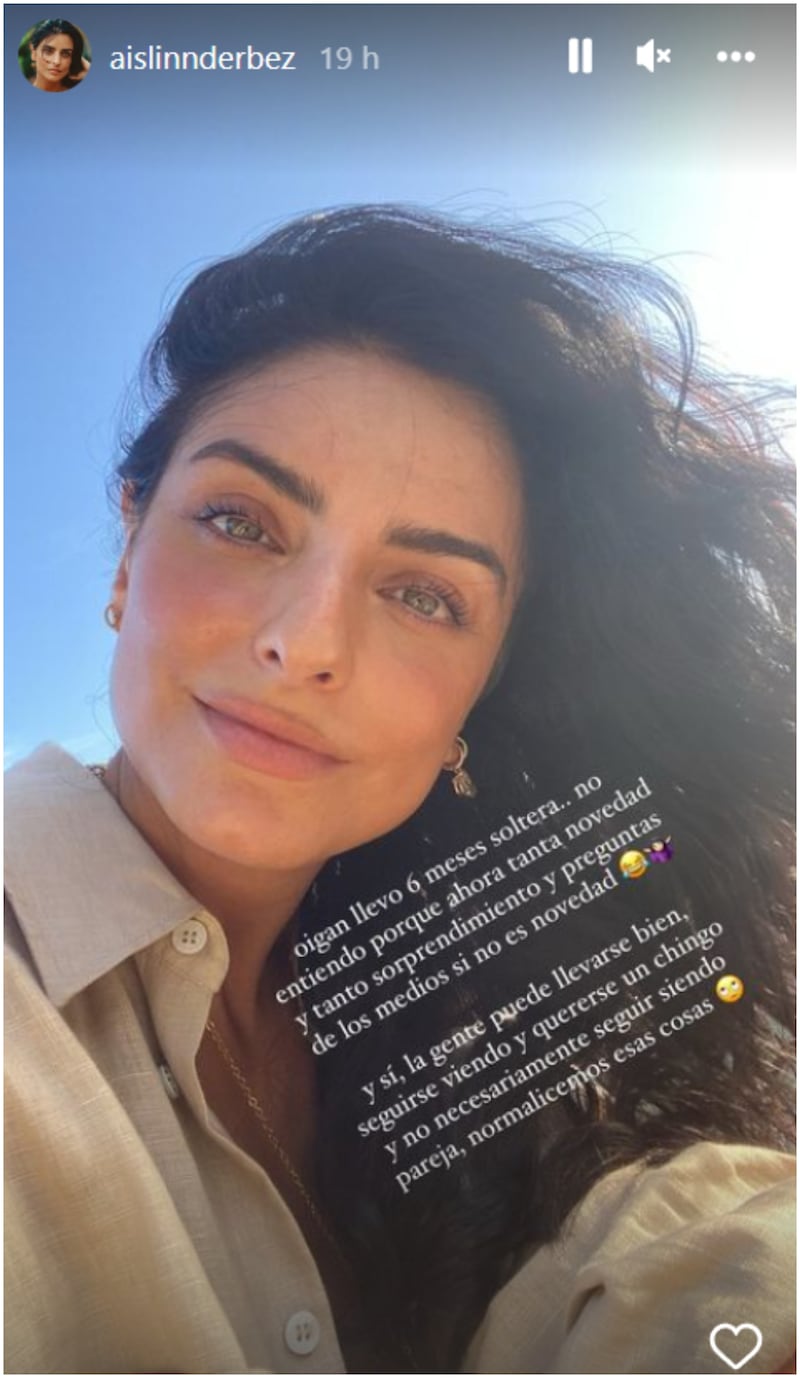 Aislinn Derbez envió un mensaje a sus seguidores sobre su soltería