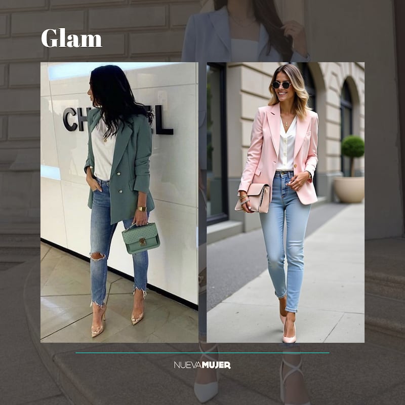 ¿Cómo usar skinny jeans con blazer?