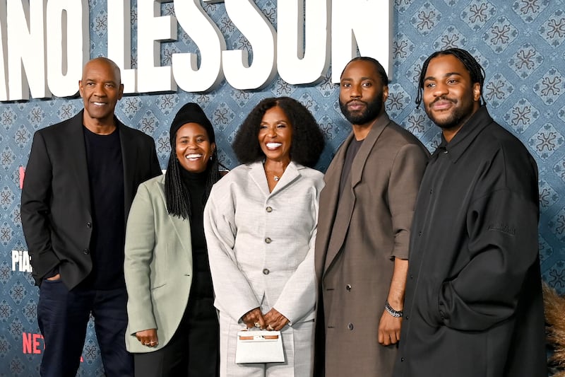 Denzel Washington y su familia.