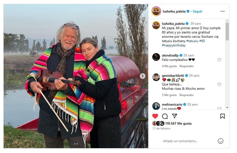 Ludwika Paleta tiene una bella relación con su padre, Zbigniew Paleta