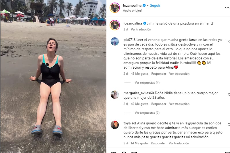 Alina Lozano se gana piropos al lucir cuerpazo a sus 50 años.