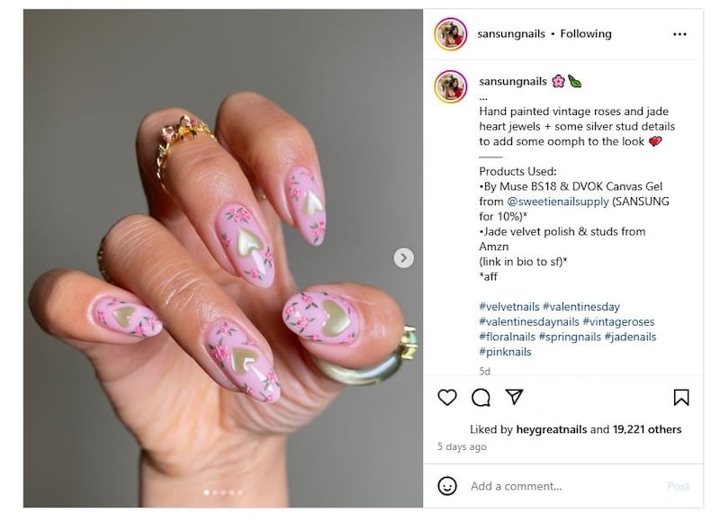 Las uñas en rosa son infalibles para triunfar en San Valentín