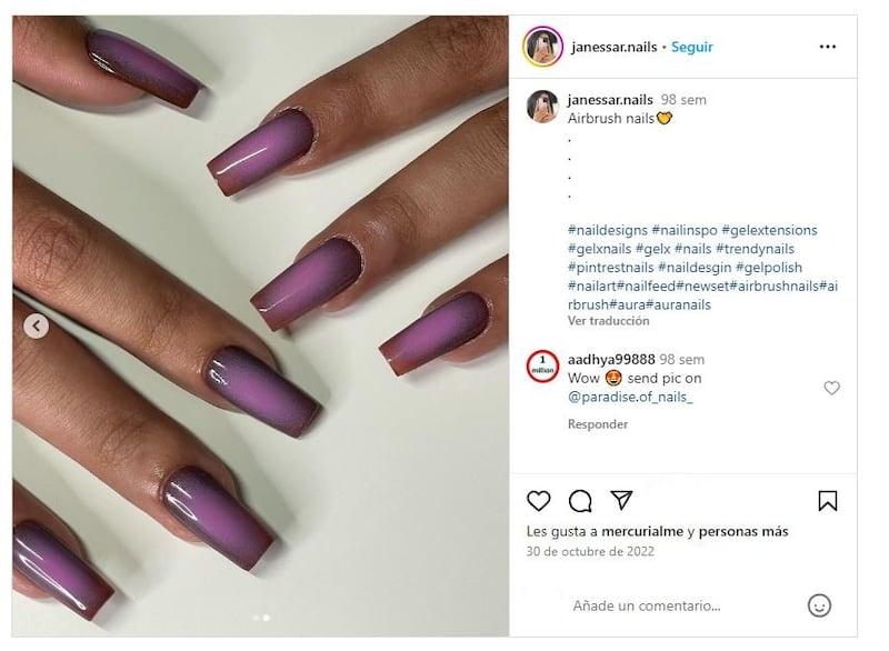 Las uñas 'autumn aura' son perfectas para lucir durante la época otoñal