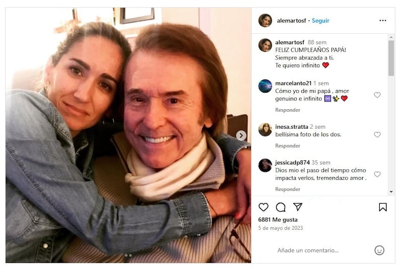 Raphael junto a su hija, Alejandra Martos