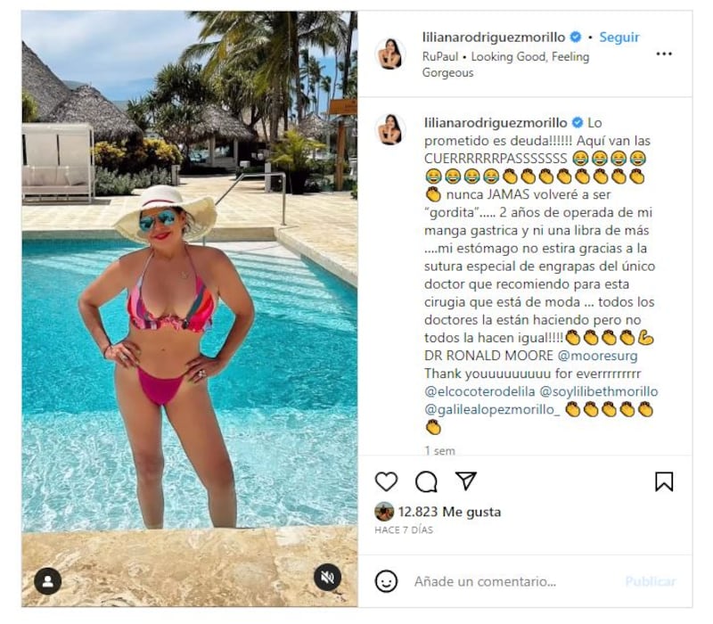 Liliana Rodríguez está muy contenta con su nueva apariencia