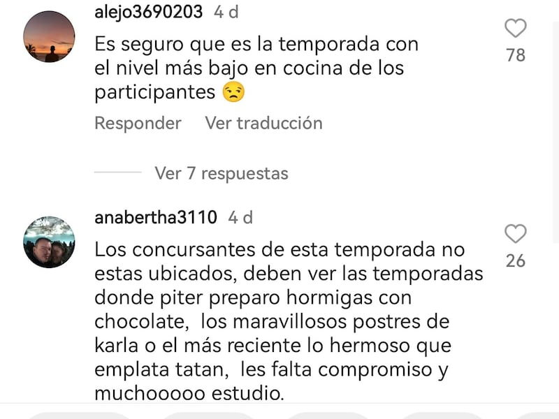 Critican a Masterchef 2023 de RCN por la baja calidad de sus platos.