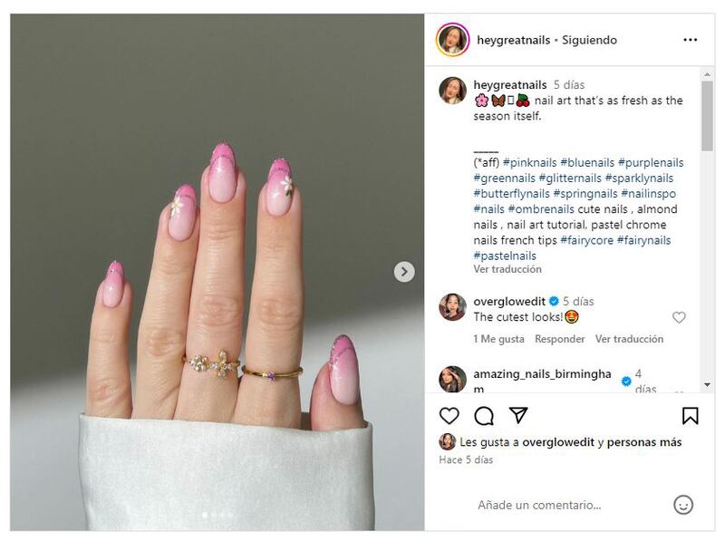 Ideas de manicura francesa para primavera