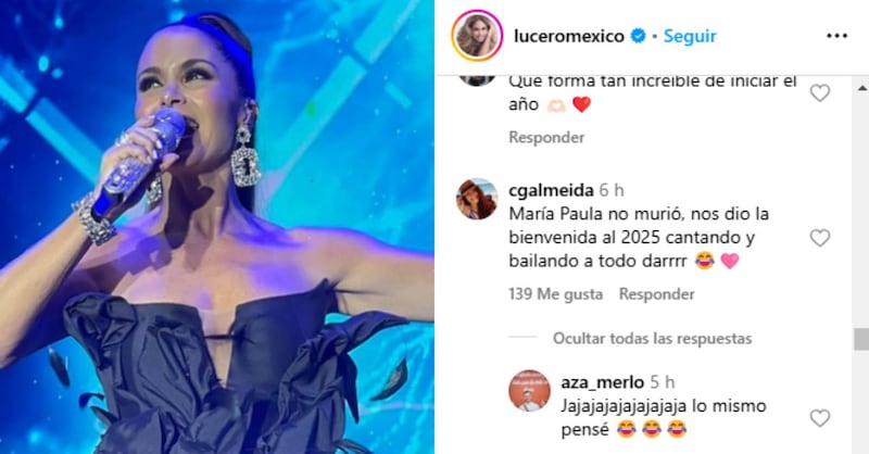 "María Paula no murió": Lucero reaparece en año nuevo y emociona a sus fans dando vida a su más icónico personaje