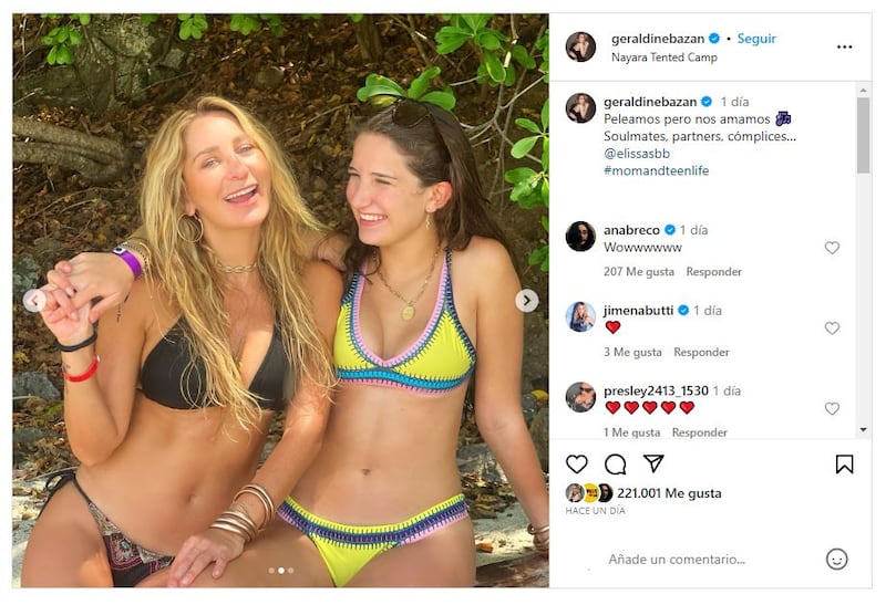 Geraldine Bazán pasó unas vacaciones de ensueño con sus hijas en Costa Rica