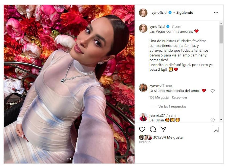 Cynthia Rodríguez vivió su primer embarazo llena de ilusión este año