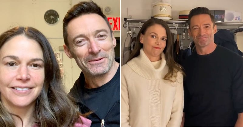 El romance de Hugh Jackman y Sutton Foster marcha sobre ruedas