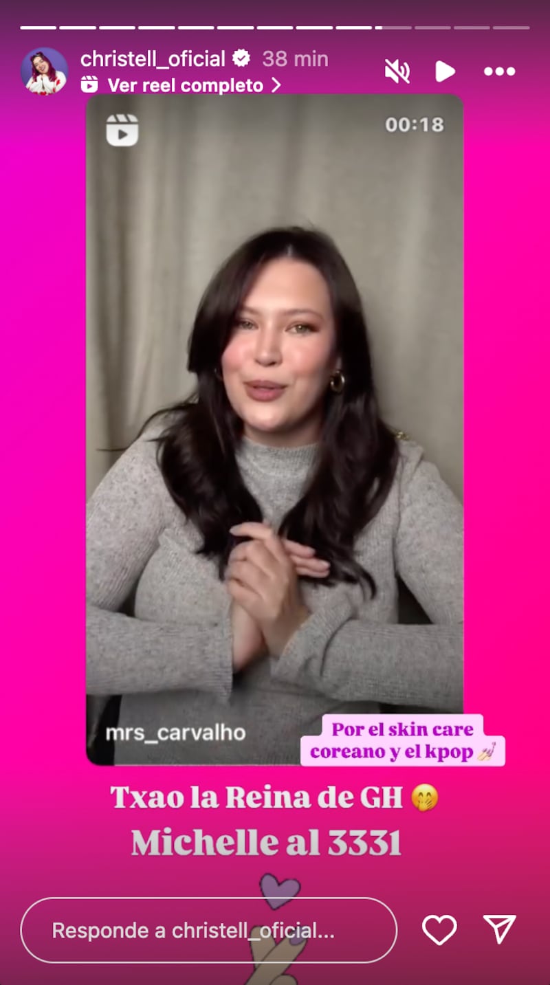 Historias en apoyo a Michelle Carvalho | Captura: Instagram