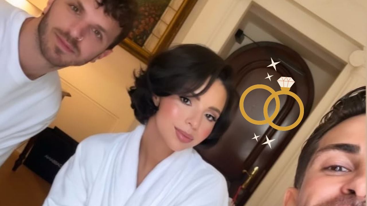 El maquillista de novias publicó en sus historias de Instagram fotos y videos arreglando a Ángela.