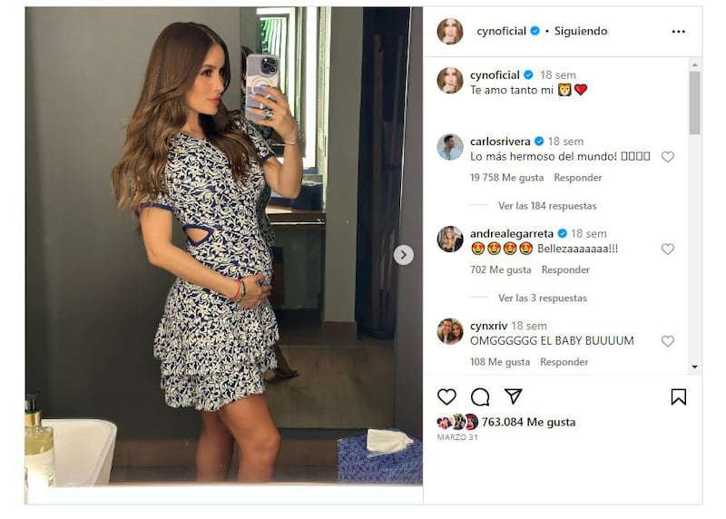 Cynthia Rodríguez vivió su primer embarazo llena de ilusión este año