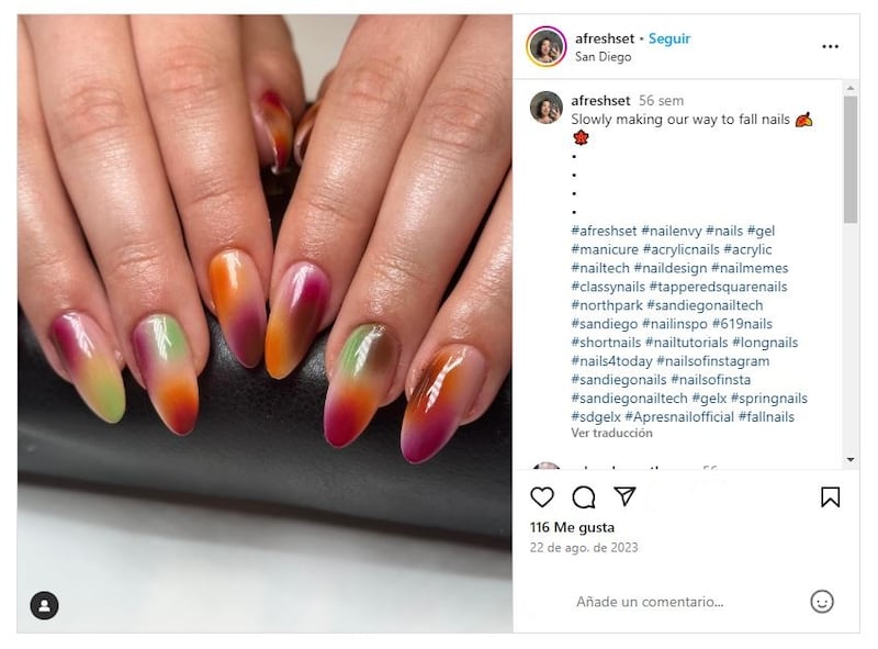 Las uñas 'autumn aura' son perfectas para lucir durante la época otoñal