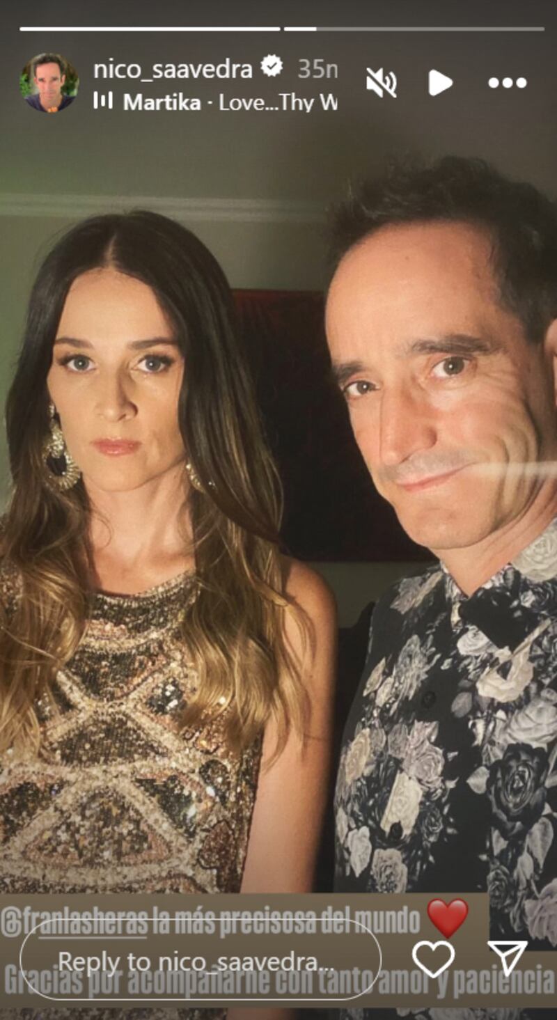 Nicolás Saavedra y su nueva pareja Francisca Las Heras | Captura: Instagram @nico_saavedra