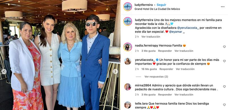 Nadia Ferreira celebra el cumpleaños de Ludy Ferreira y Marc Anthony