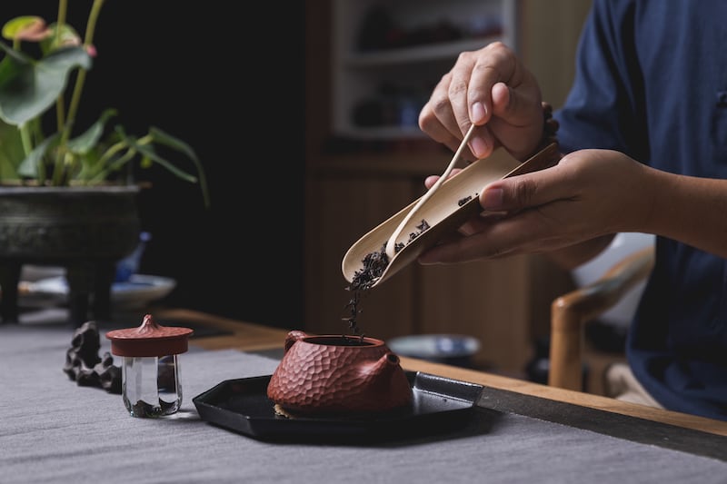 Preparación de té chino