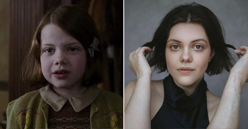 Georgie Henley en 'Las crónicas de Narnia' y en la actualidad