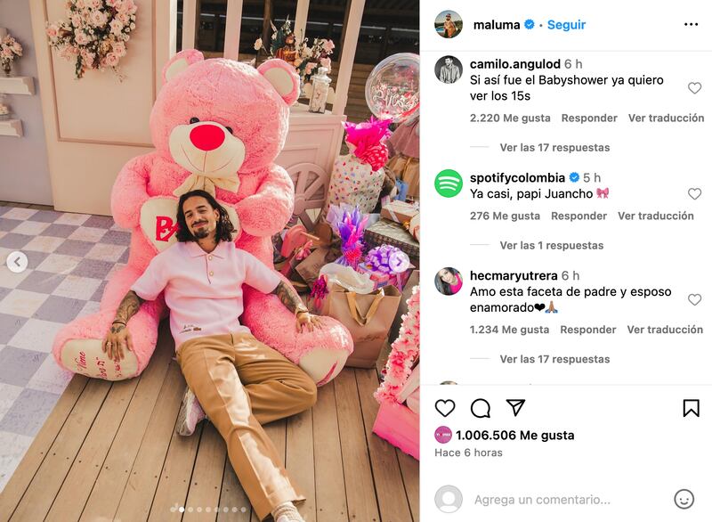 Maluma celebra el baby shower de Paris