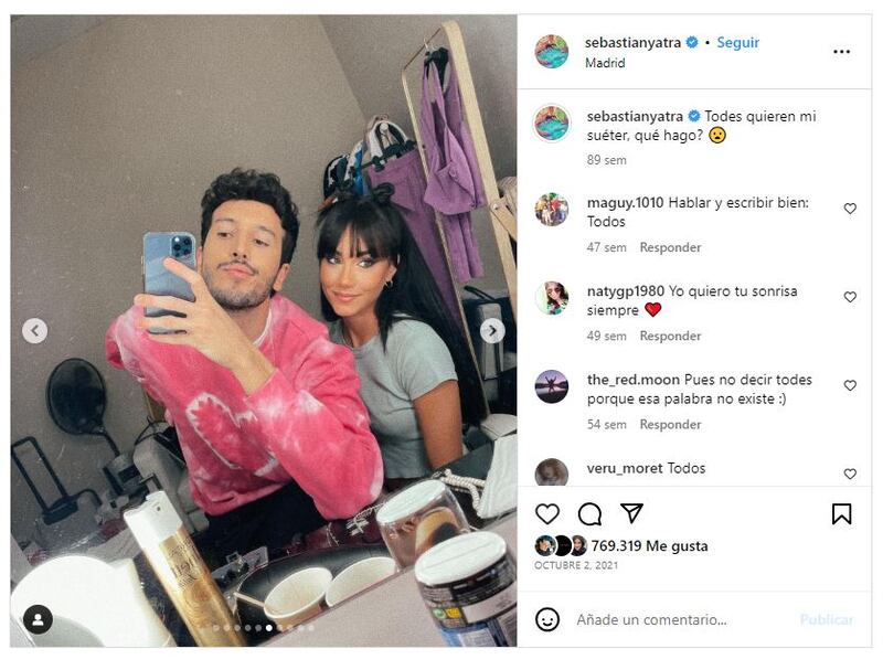 Sebastián Yatra y Aitana Ocaña