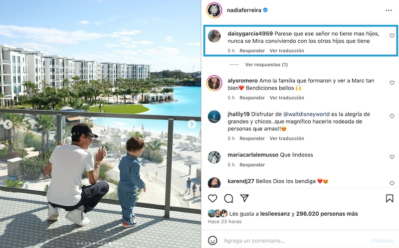 Nadia Ferreira presumió el primer viaje a Disney de su hijo Marco.