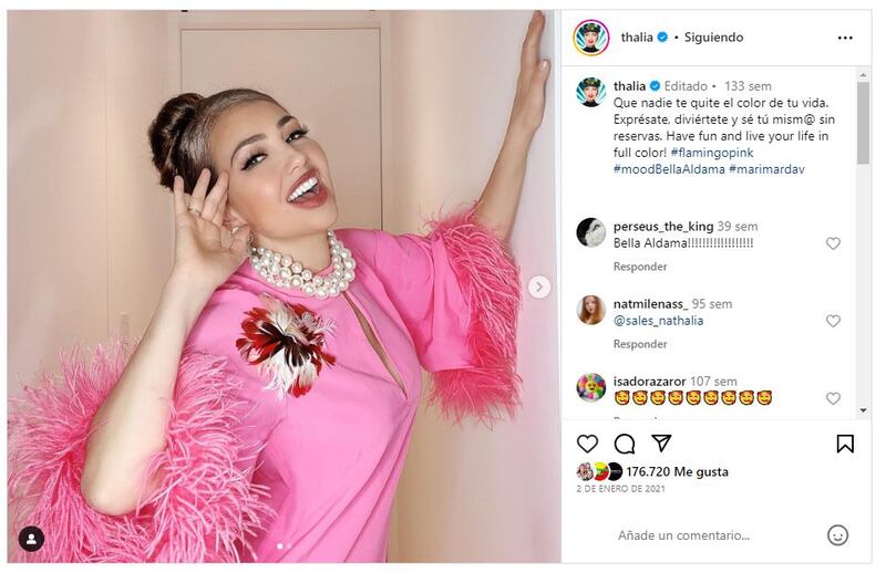 Thalía revivió a Bella Aldama en 2021