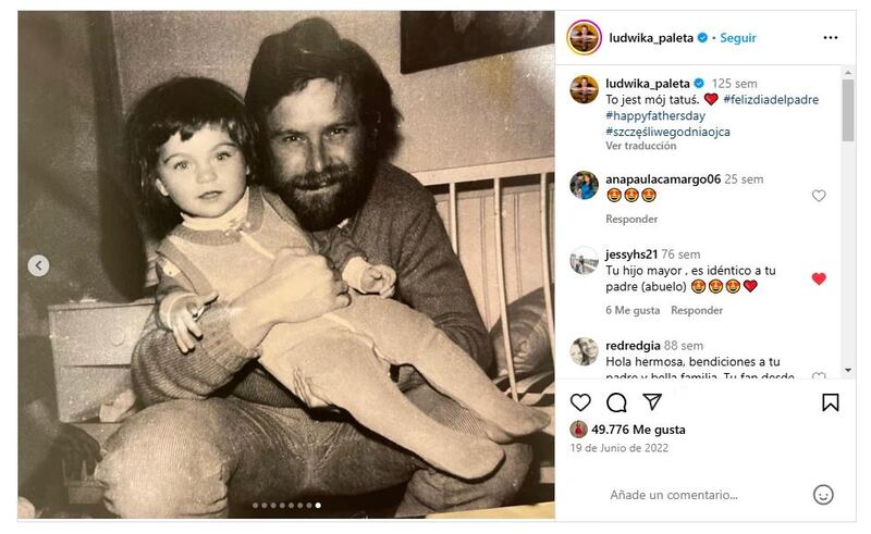 Ludwika Paleta tiene una bella relación con su padre, Zbigniew Paleta