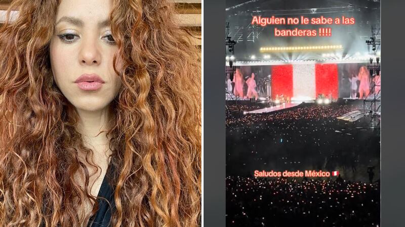 Peruanos alertaron de un error en el concierto de Shakira. Cuando ella dijo peruanas, se proyectó una bandera de México.