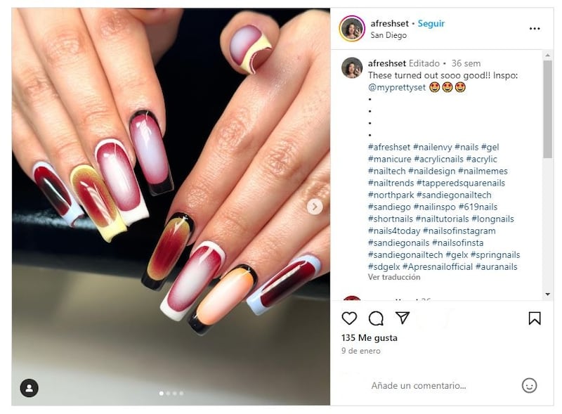 Las uñas 'autumn aura' son perfectas para lucir durante la época otoñal