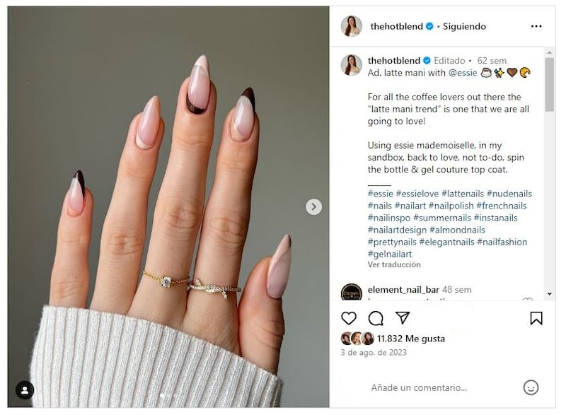 Las uñas chai latte son elegantes, clásicas y atemporales