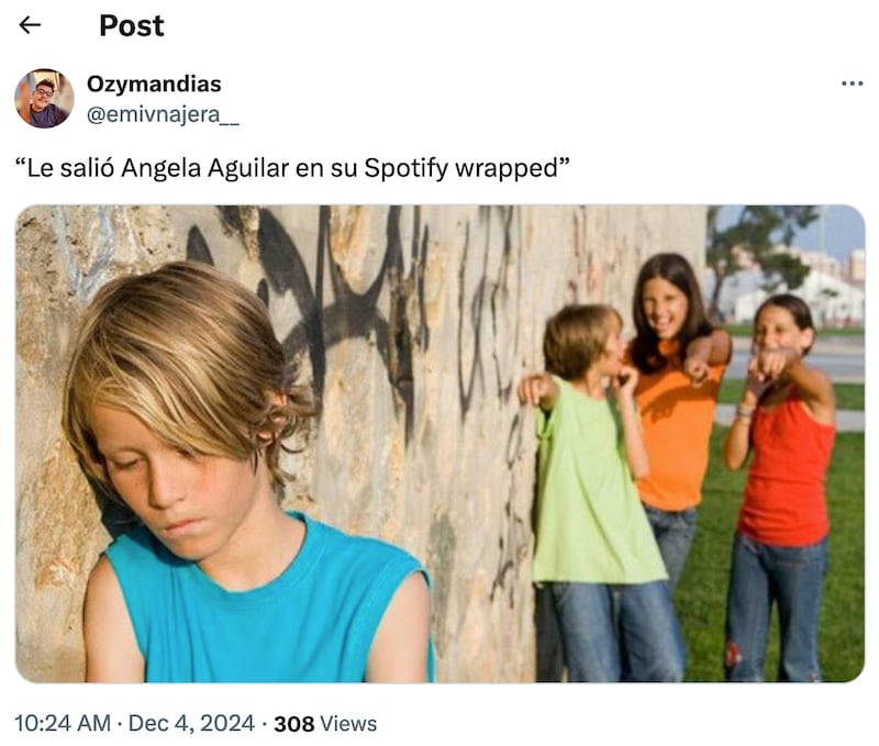 Se desatan memes de Ángela Agular en su Spotify  Wrapped.