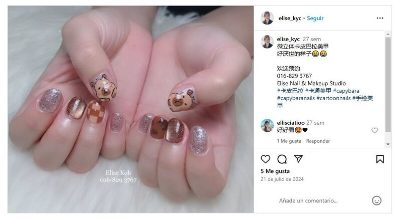 Las uñas capibara son perfectas para llevar durante la temporada primavera-verano