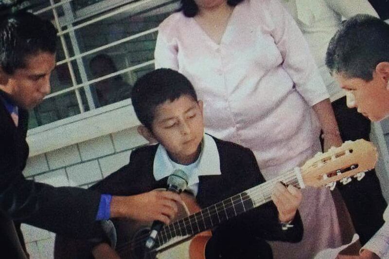 Macario Martínez cuando era niño