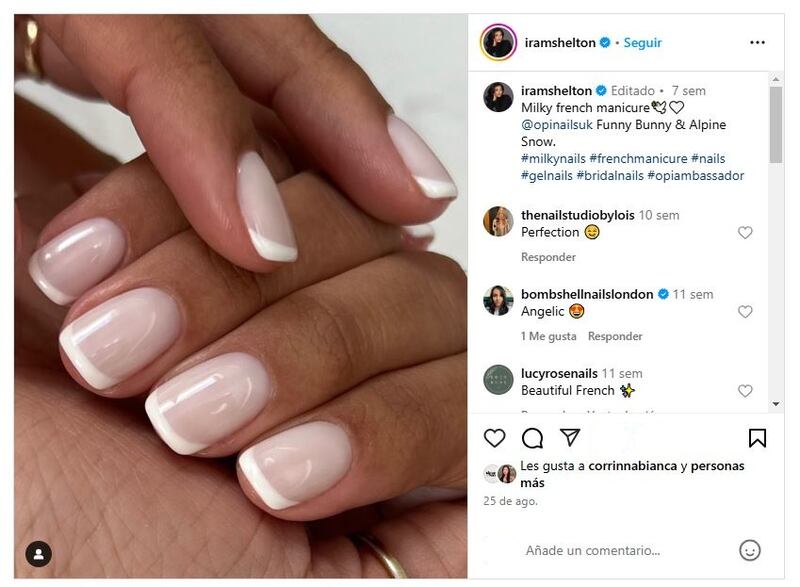 Las uñas 'milky' son elegantes, minimalistas y funcionan para cualquier evento