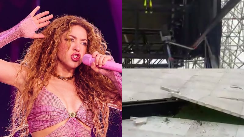 ¿Cómo quedó el escenario para el concierto de Shakira en Medellín que obligó a cancelar el evento? (Redes sociales e imagen de archivo)