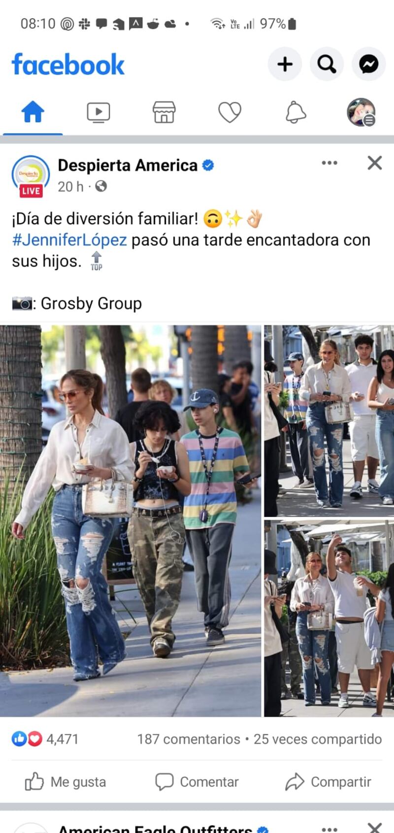 JLo y sus hijos