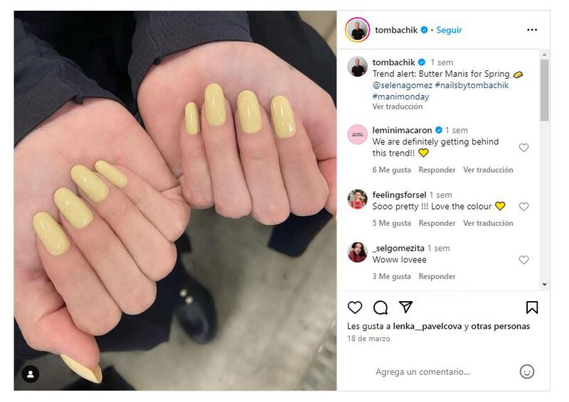 Las uñas mantequilla son la última tendencia de manicura para primavera