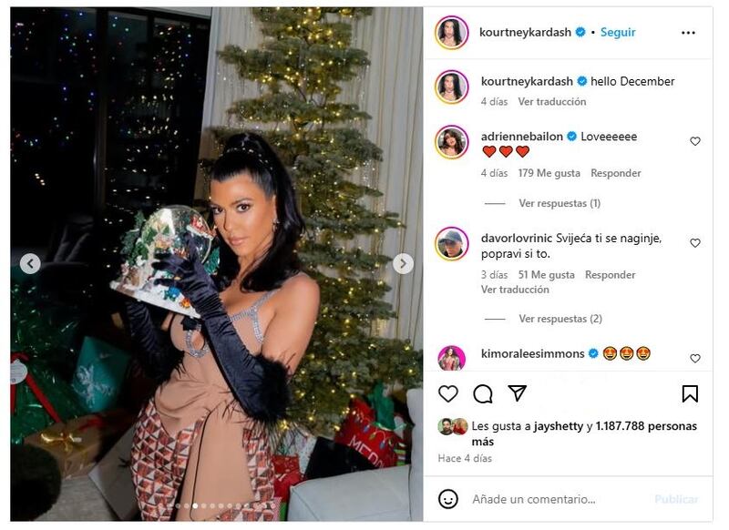 Kourtney Kardashian no escatimó en nada para decorar su hogar en la Navidad 2024